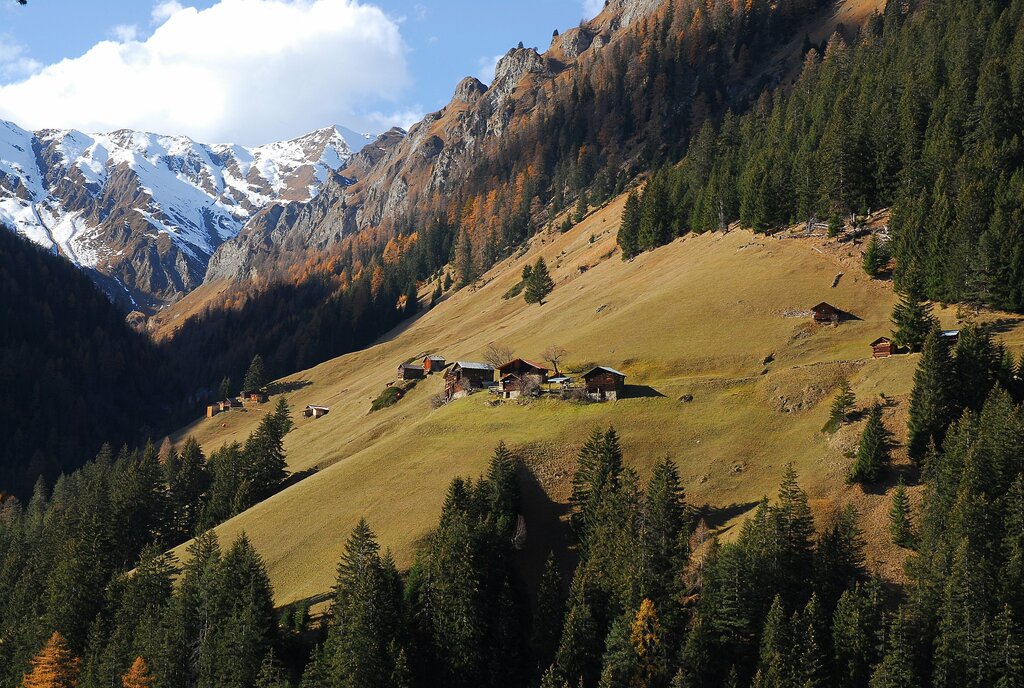 © Land Tirol/Tiroler Kunstkataster - Kulturlandschaft und bäuerliches Ensemble Prais, Gemeinde Pfunds.